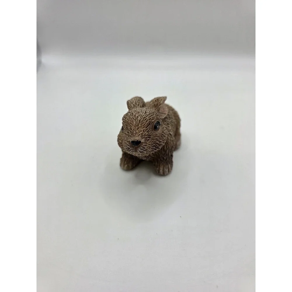 Vintage Tiny Resin Brown‎ Bunny Rabbit Figurine 2
